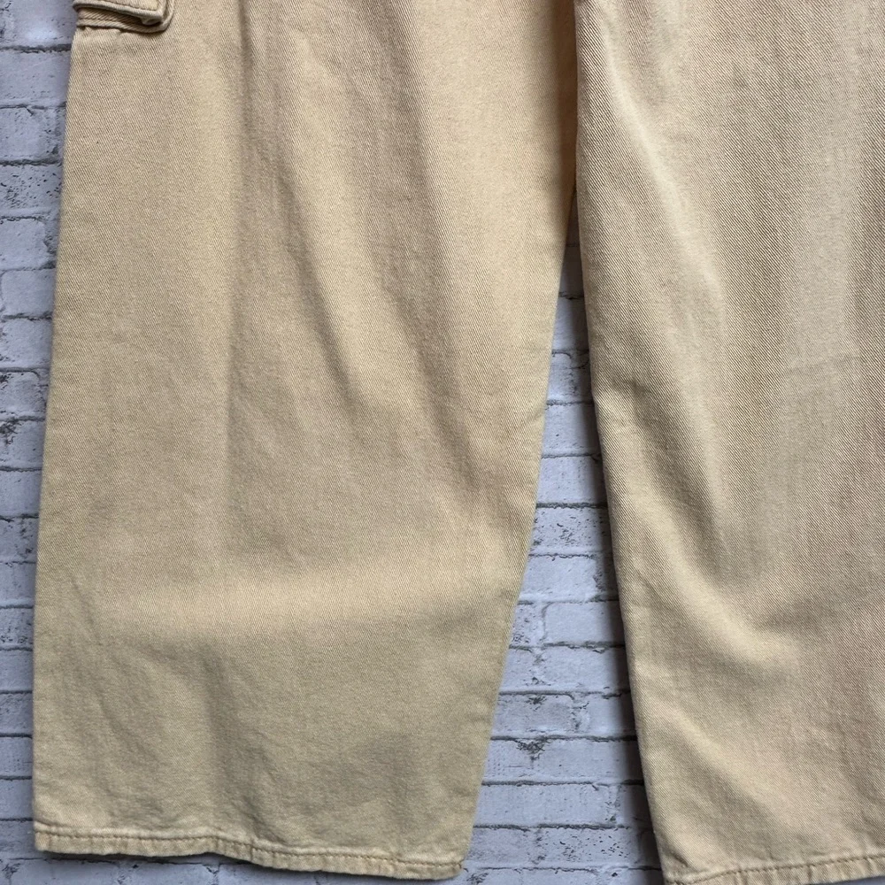 SHEIN Women's XS/2 Tan Cargo Carpenter Jeans Wide Leg